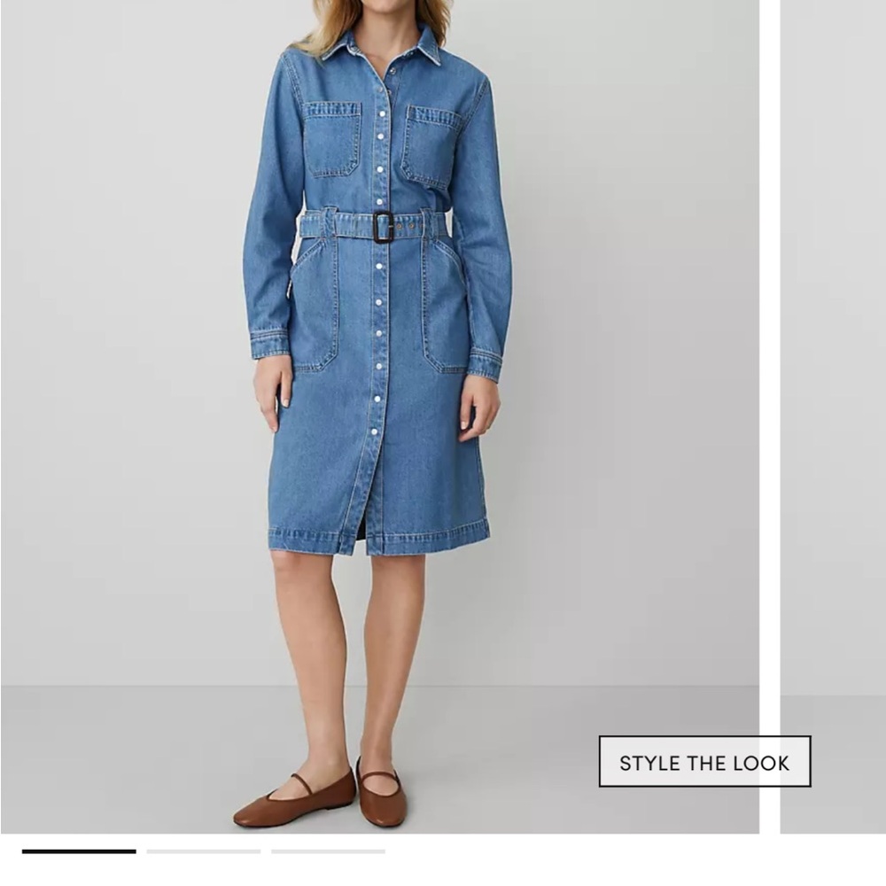 Ann Taylor Denim Dress; Size 12; medium stonewash